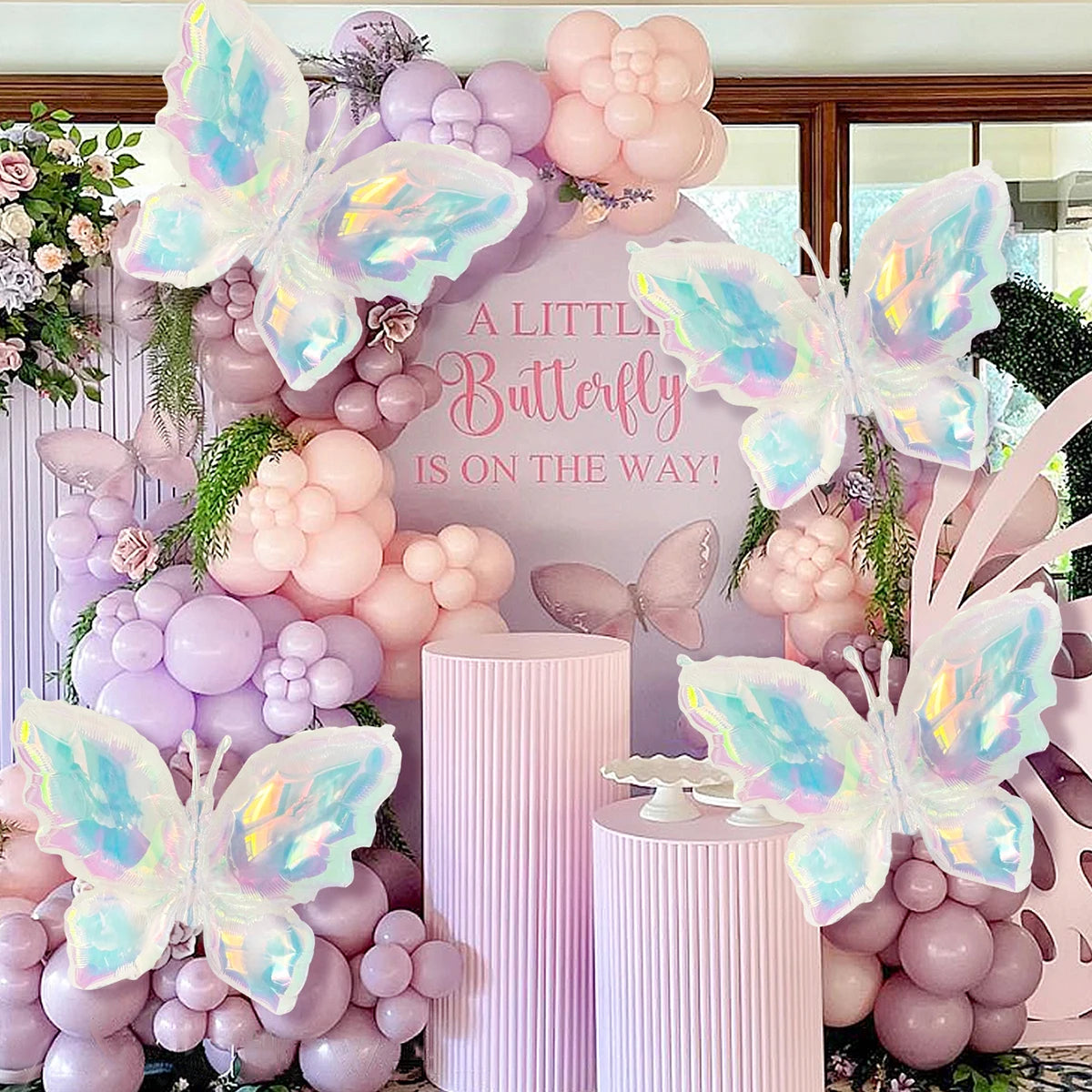 蝶モチーフのパーティーバルーン2個セット