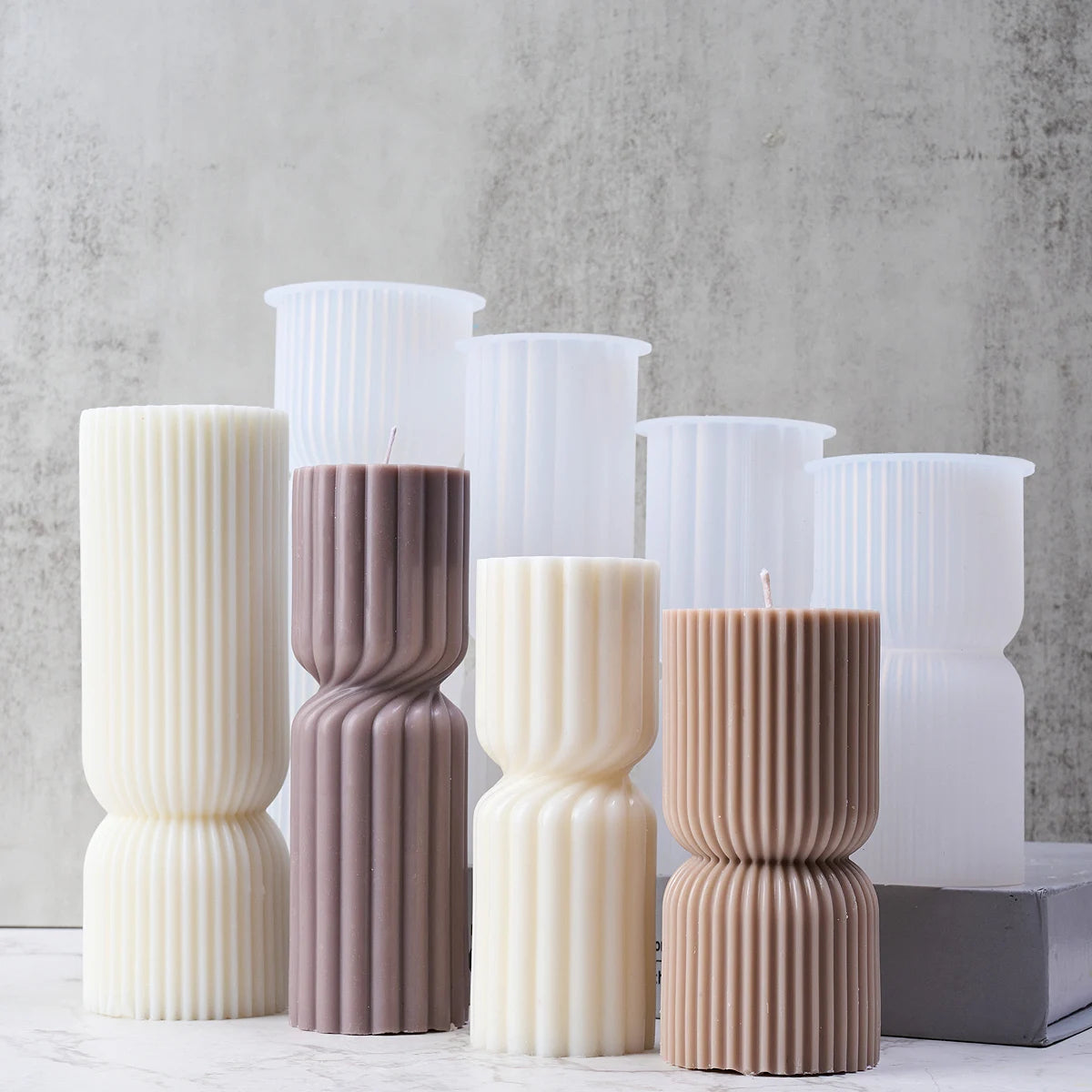 クラフト・DIY用|ハンドメイドキャンドル用 北欧風円筒型