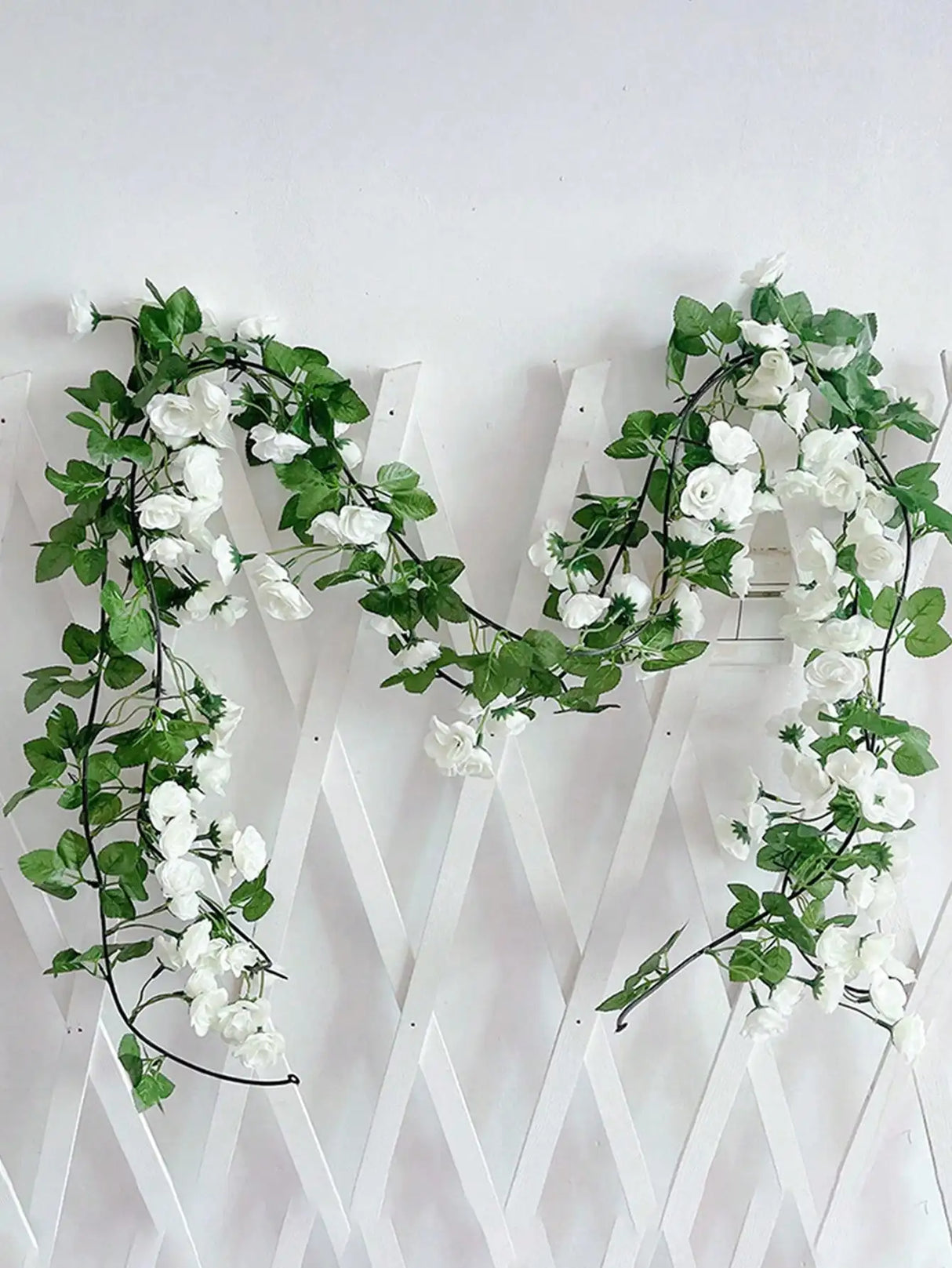 パーティー・インテリア装飾|造花ローズガーランド2個セット(1.8M)