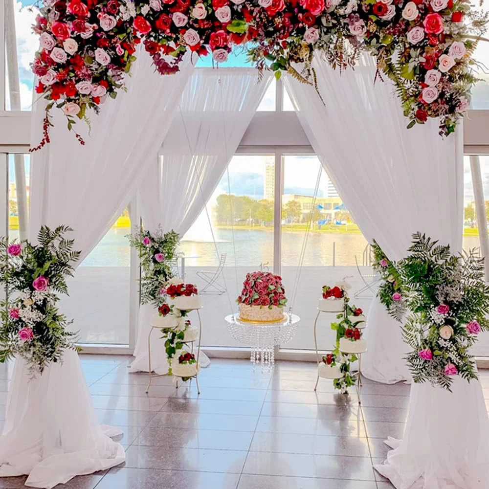 エレガントなシアーカーテン 背景デコレーション