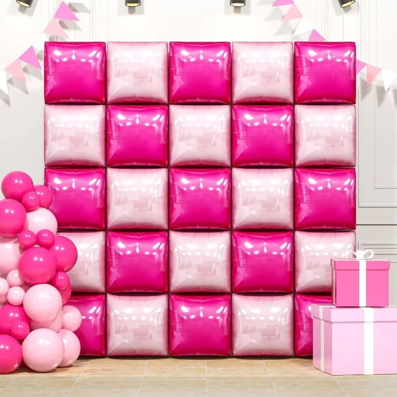 イベント・クリスマス装飾|25個セット 両面スクエアホイルバルーンキット