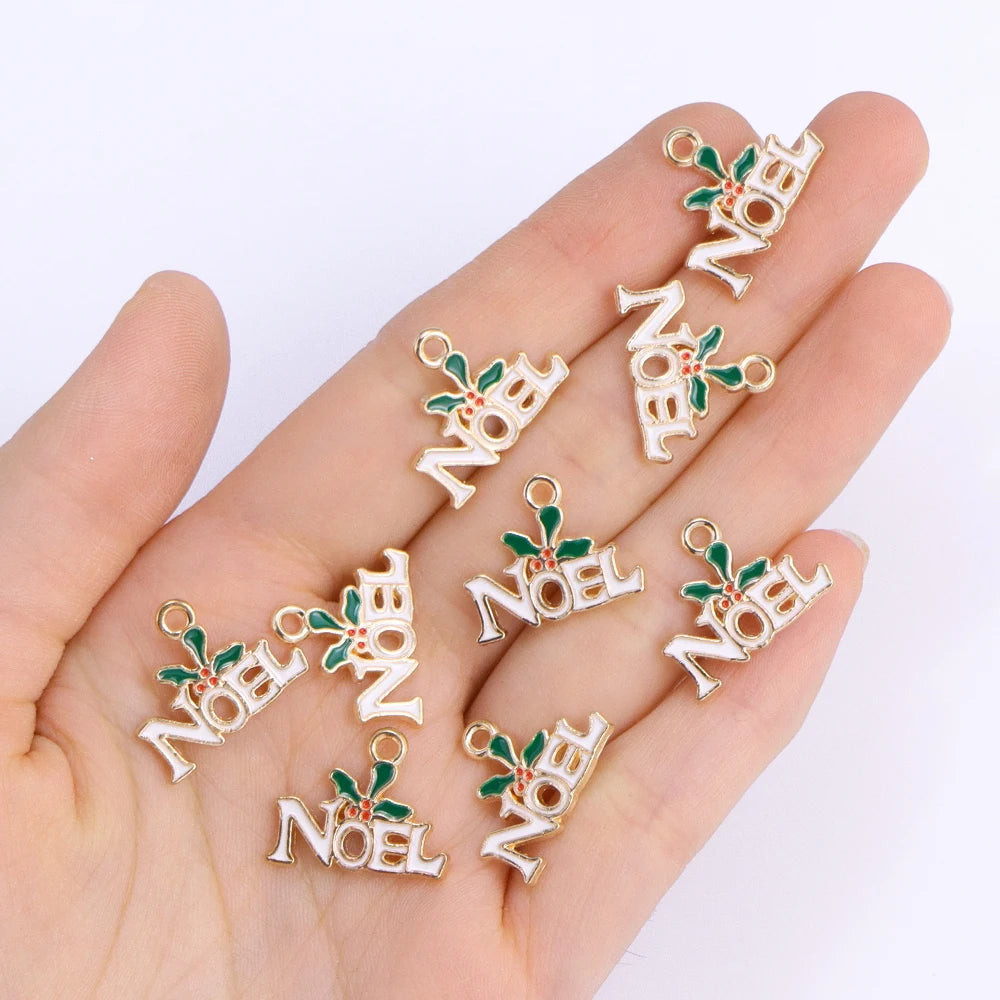 キュートなクリスマスチャームセット(10個セット)