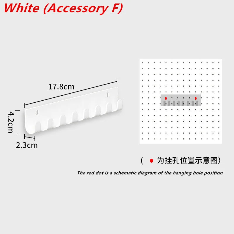 多機能メタルペグボード収納ラック
