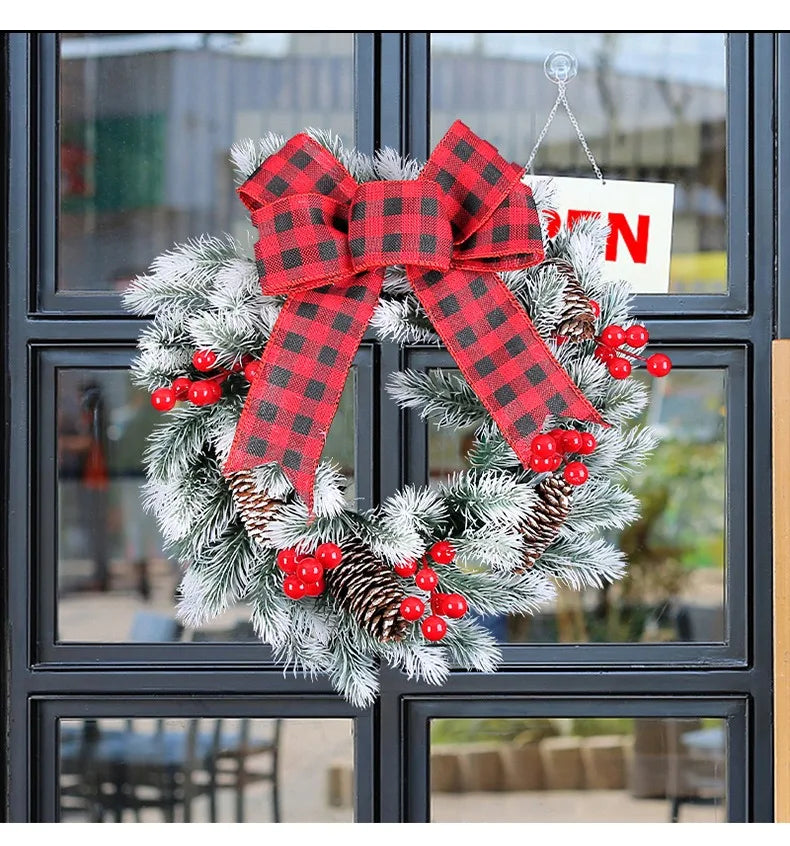 クリスマスリース|リボンデコレーションリース