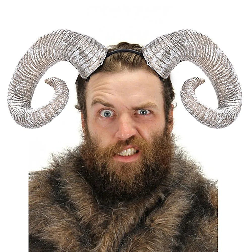 イベント・ハロウィングッズ| リアルな牛の角カチューシャ