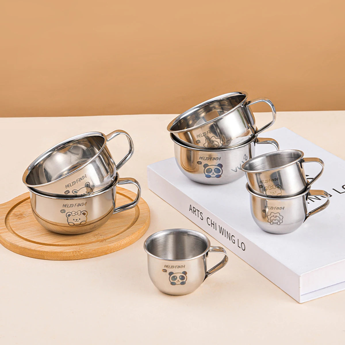 |イベント・ノベルティ用品 |ステンレス製 アニマル柄ミニカップ | 70ml