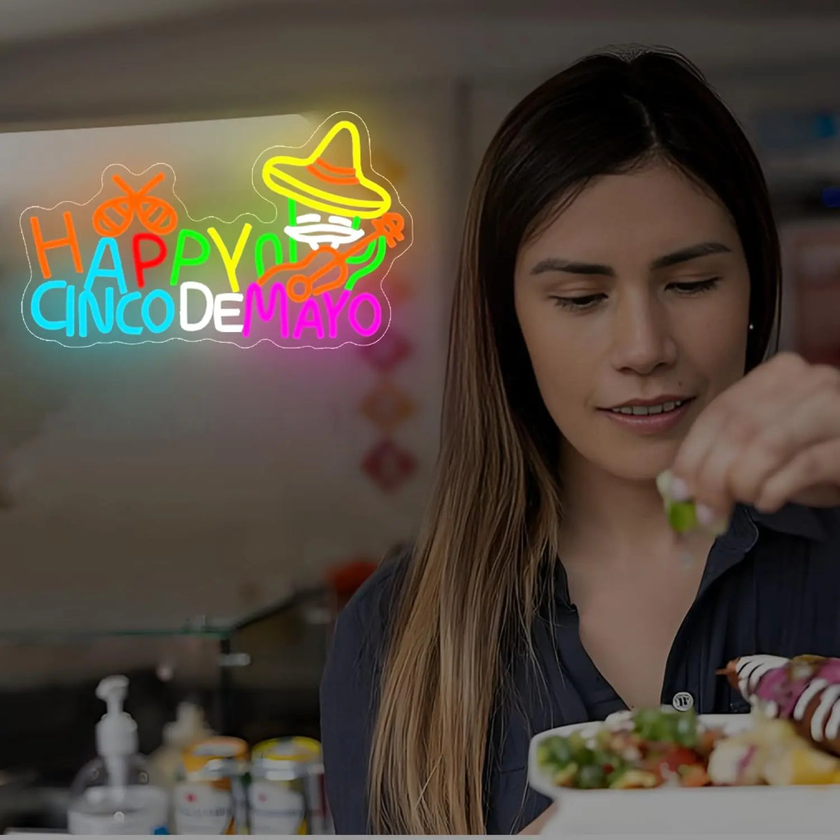 ハッピーカクタスLEDネオンサイン(ネオン看板) 調光可能