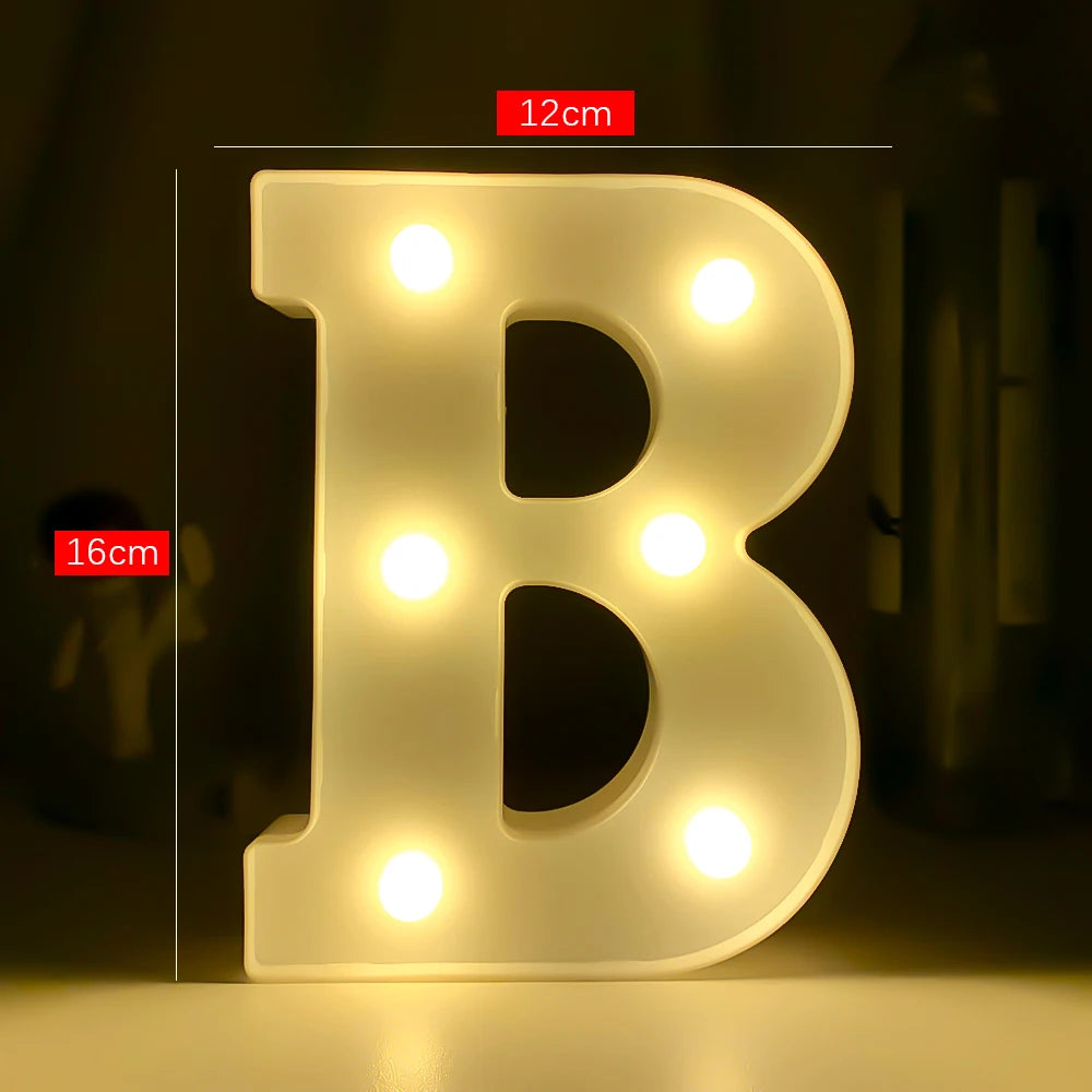 LEDナイトライト 【アルファベット・数字型】(乾電池式)