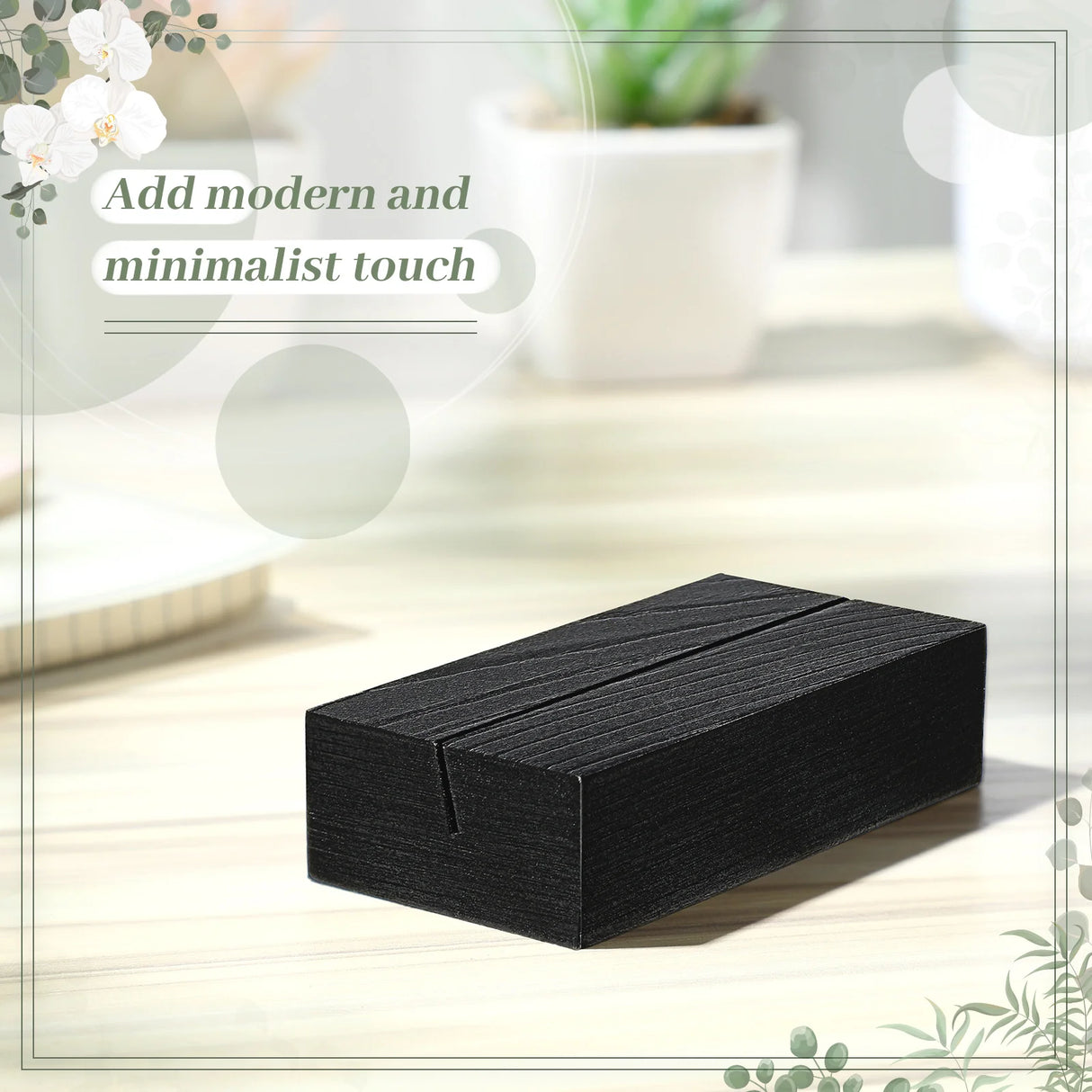 イベント・結婚式装飾|木製プレースカードホルダーセット ブラック