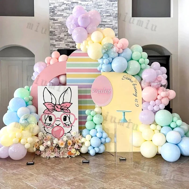 バルーン装飾 マカロンカラー&ゴールドバルーンセット 119個~235個入 可愛い