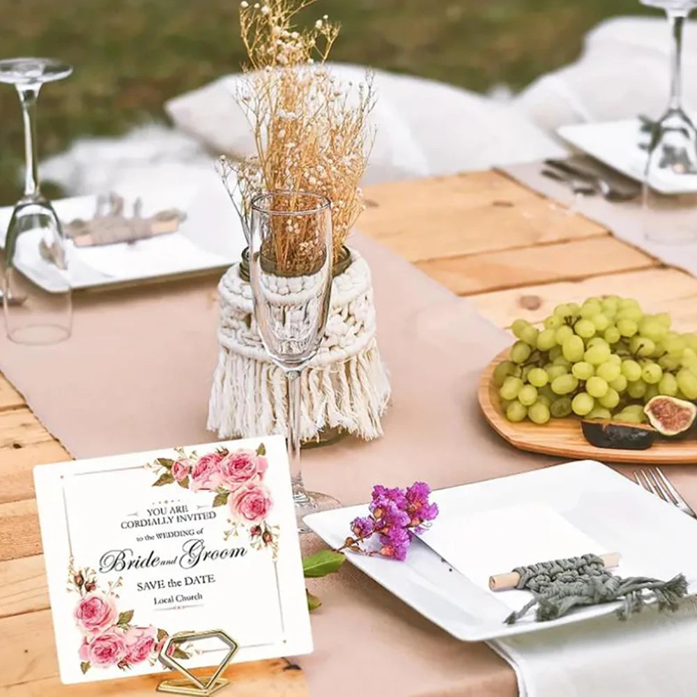 イベント・結婚式装飾|ダイヤ型メタルメモホルダー10個セット