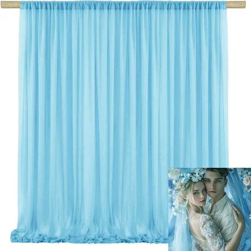 エレガントなシアーカーテン 背景デコレーション