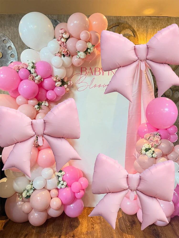 イベント・バルーン装飾|大きなリボン型バルーンセット(3個)