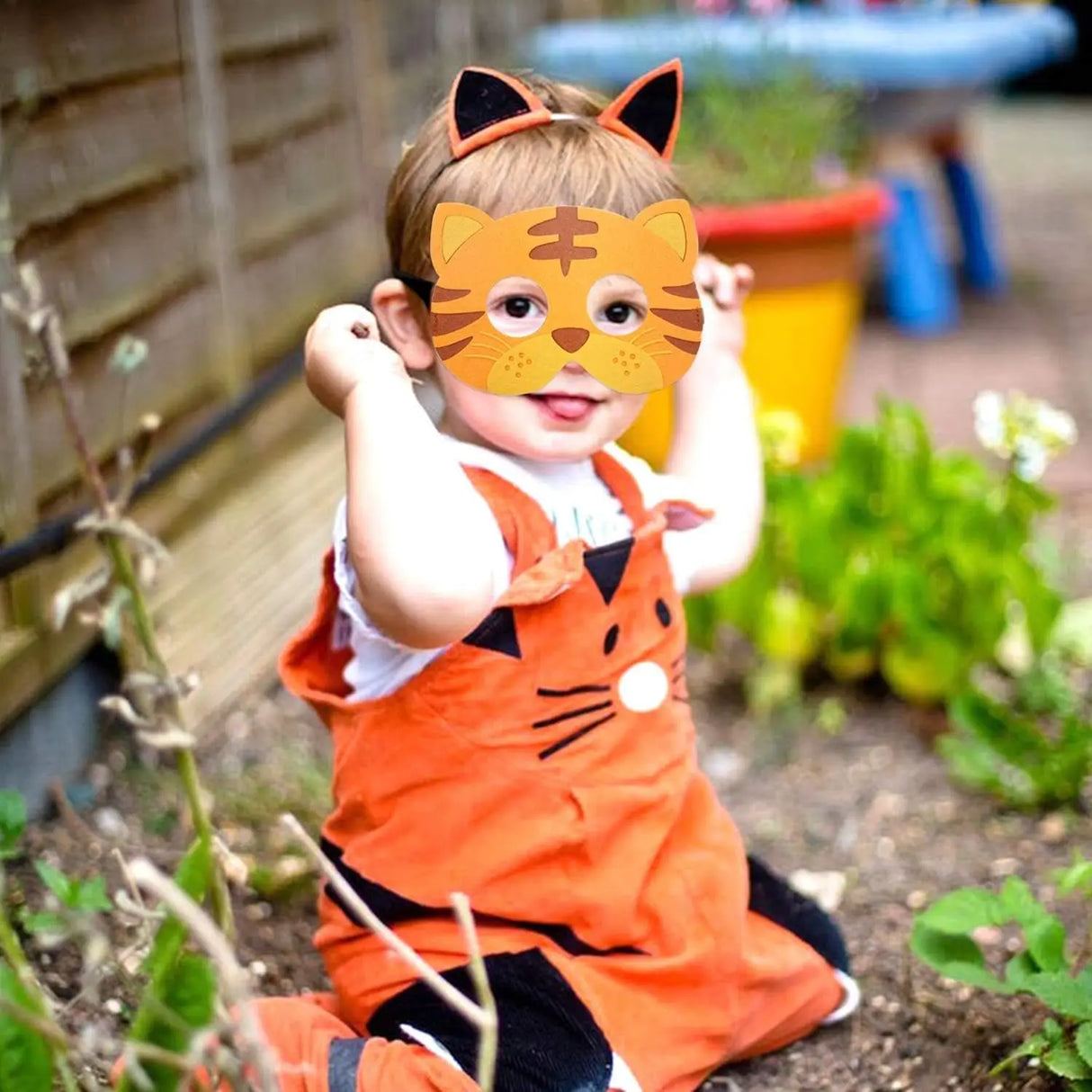 イベント・ハロウィングッズ|ジャングルアニマルフェルトマスク(子供用)