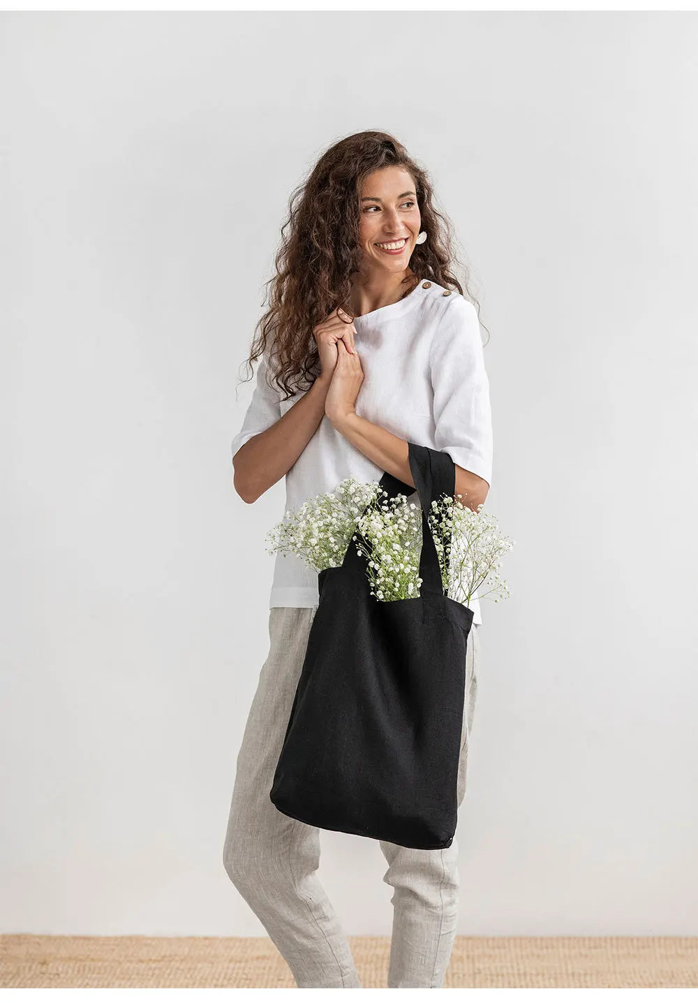 |ノベルティ用品 |大型リネン製エコバッグ