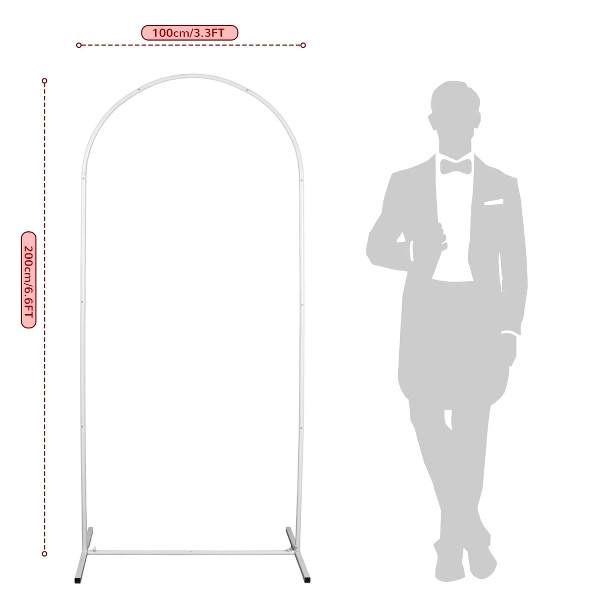 イベント・パーティー装飾 メタル製デコレーションフレーム 3サイズ展開 ホワイト