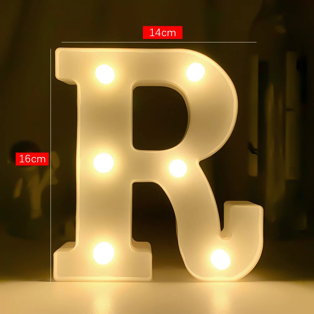 LEDナイトライト 【アルファベット・数字型】(乾電池式)