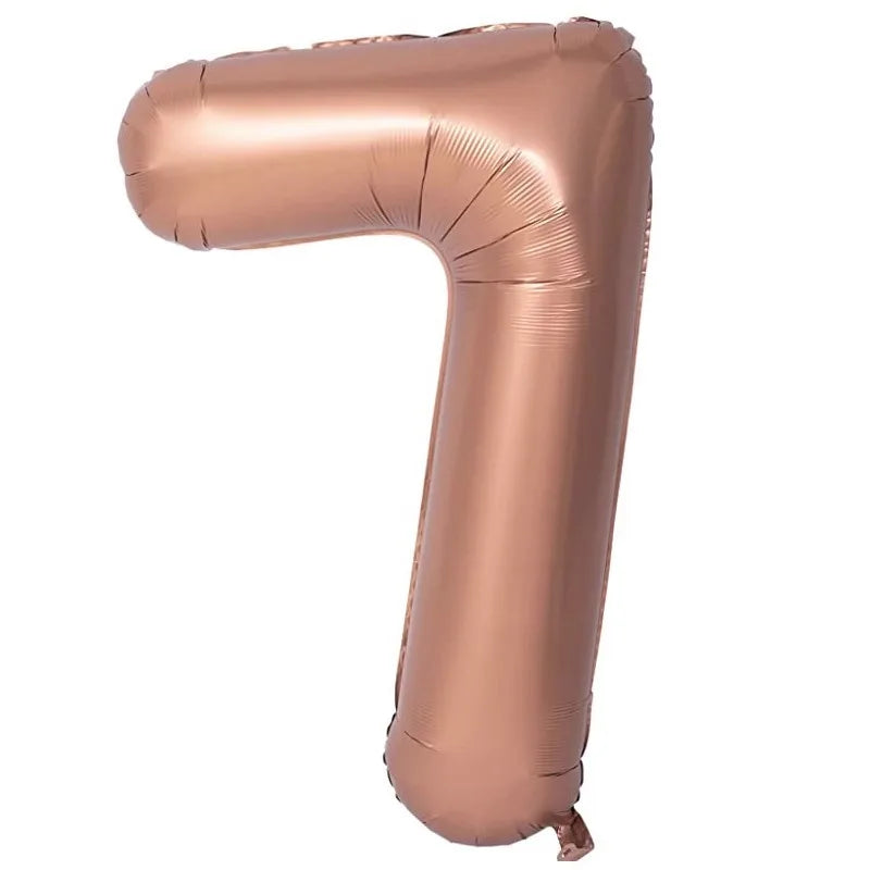 レトロカラー数字バルーン 40インチ