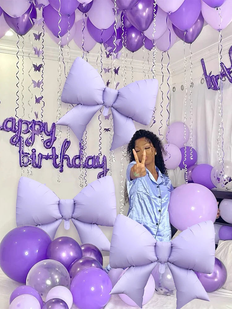 イベント・バルーン装飾 |リボン型アルミバルーンセット | 3個