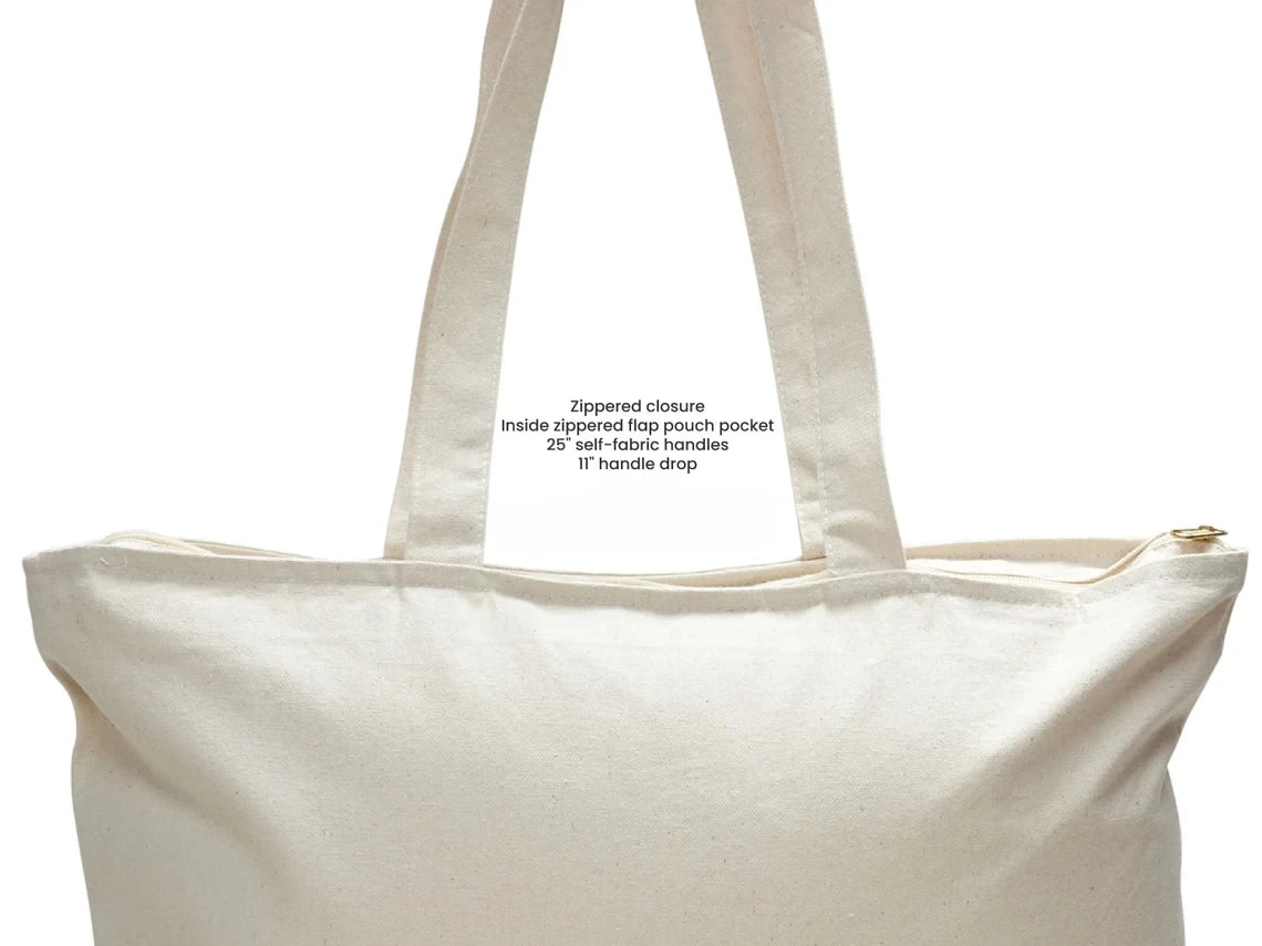 |ノベルティ用品 | ジッパー付きトートバッグ | 34x42cm