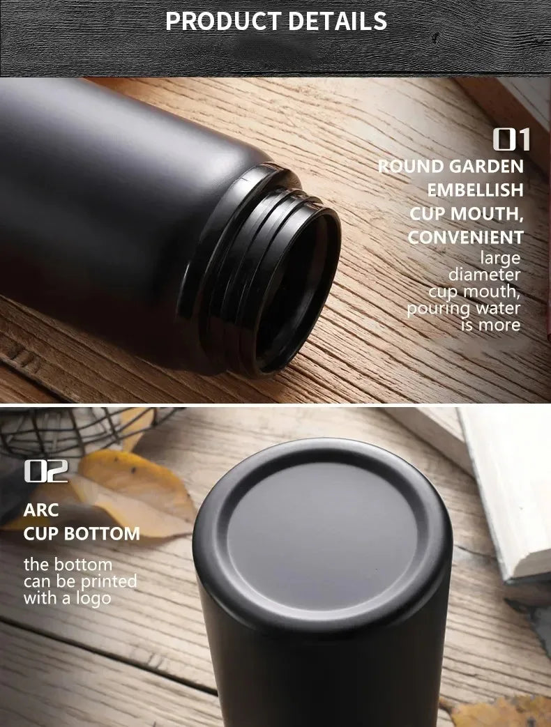 イベント・ノベルティ用品 ポータブルステンレスウォーターボトル 600ml 3色展開 アウトドア