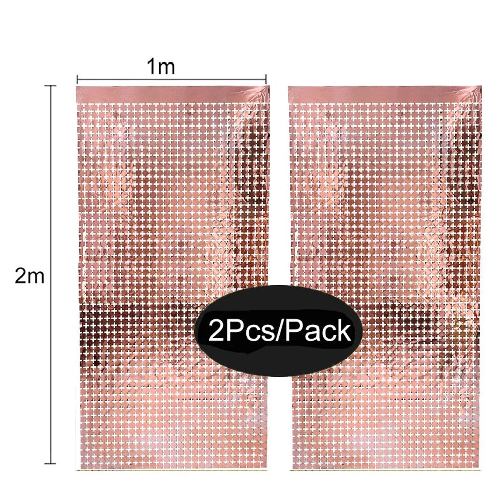 パーティー・インテリア装飾 キラキラ!カーテン 2枚入 ミラーボール風デザイン