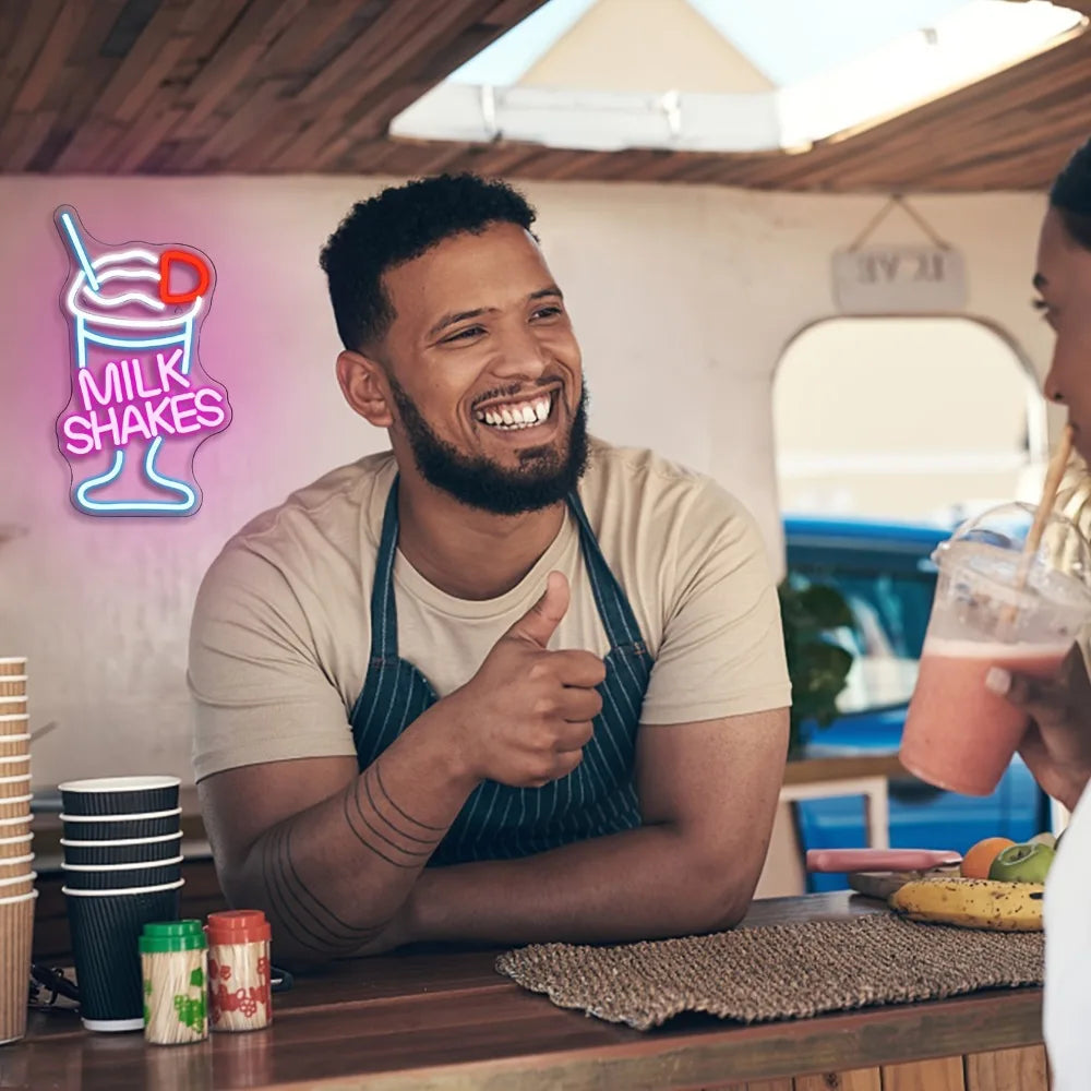 ミルクシェイク ワンダーランド ネオンサイン(ネオン看板)ライト