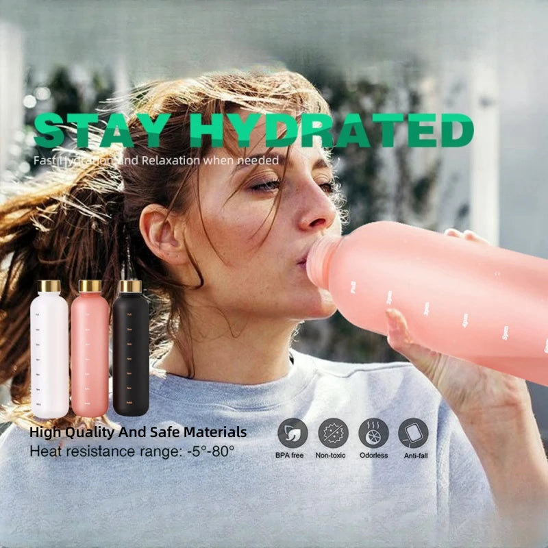 |イベント・ノベルティ用品 | タイムマーカー付きウォーターボトル | 1000ml ジム オフィス