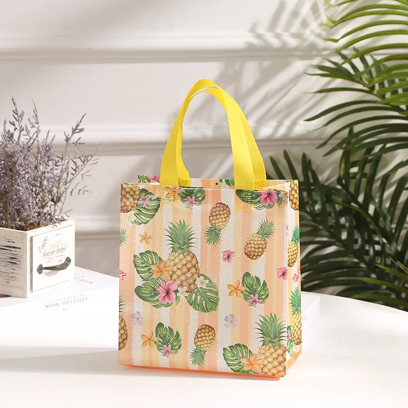|ノベルティ用品 | ハワイアン柄ギフトバッグ 4個セット | 23×22×11cm
