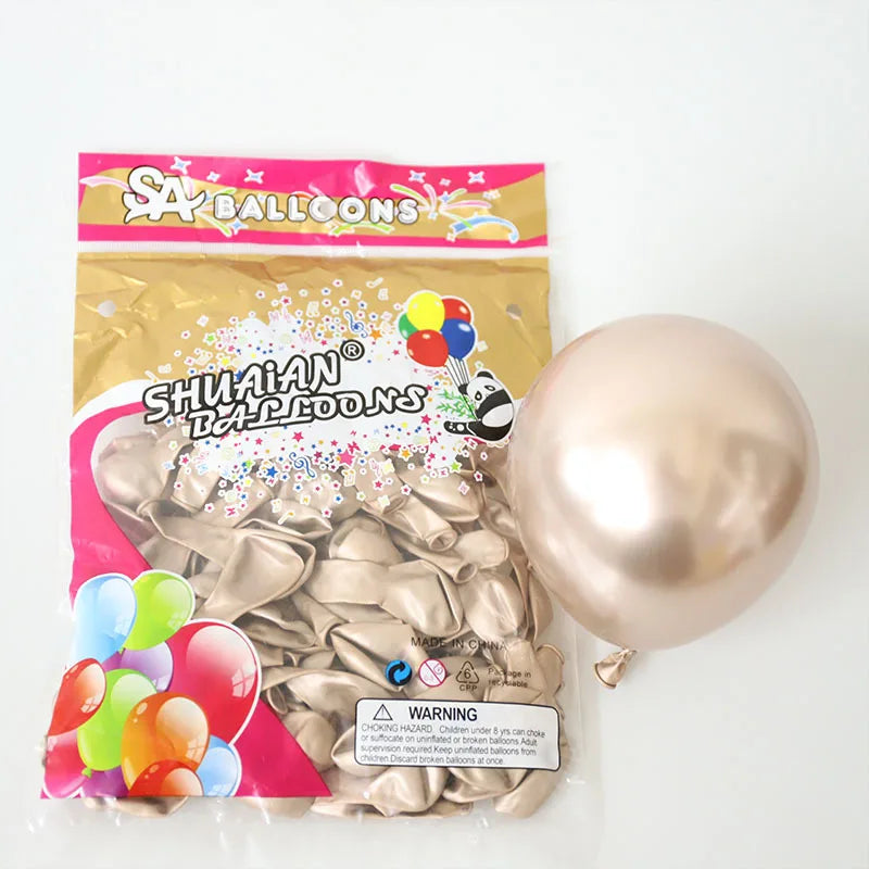 イベント・バルーン装飾|メタリックカラーバルーンセット(50個)