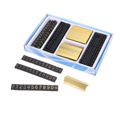 ゴールドトーンメタル数字プライスタグセット