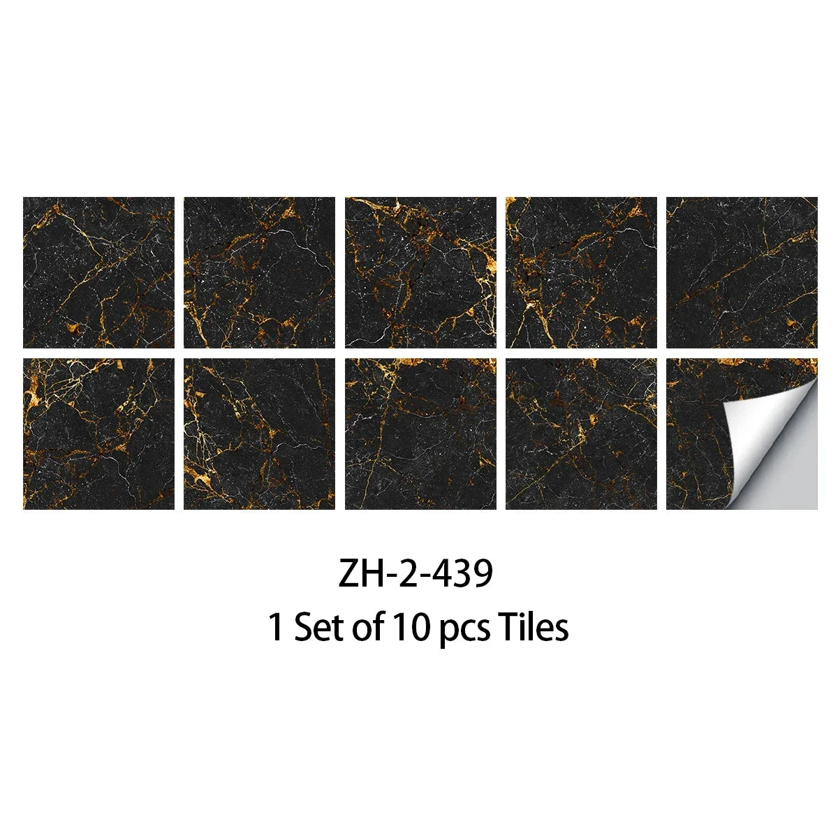 DIYフロアシート 大理石タイル風 ステッカー 10枚入/20枚入 豪華