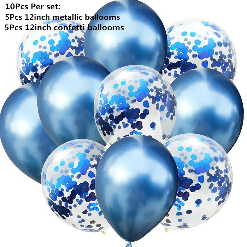 カラフル紙吹雪ラテックスバルーン10個セット