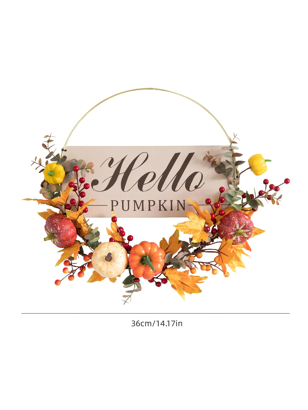 イベント・ハロウィングッズ|リース カボチャとメープルで彩る