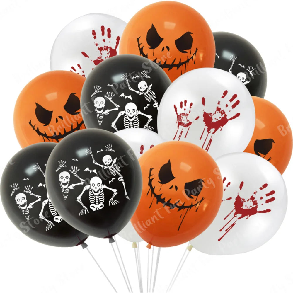 イベント・ハロウィン装飾|ハロウィン柄バルーンセット(12個)