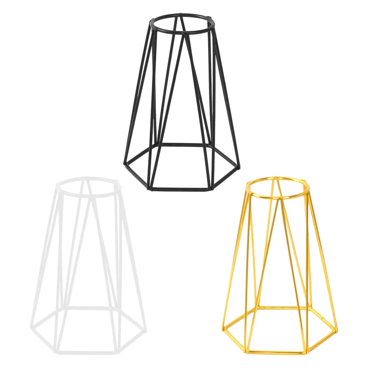 結婚式・インテリア装飾|幾何学デザイン金属製ウェディングフラワースタンド