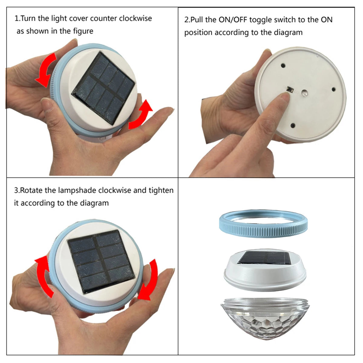 ソーラーライト|イベント・クリスマス装飾|ソーラー充電式 防水フローティングライト