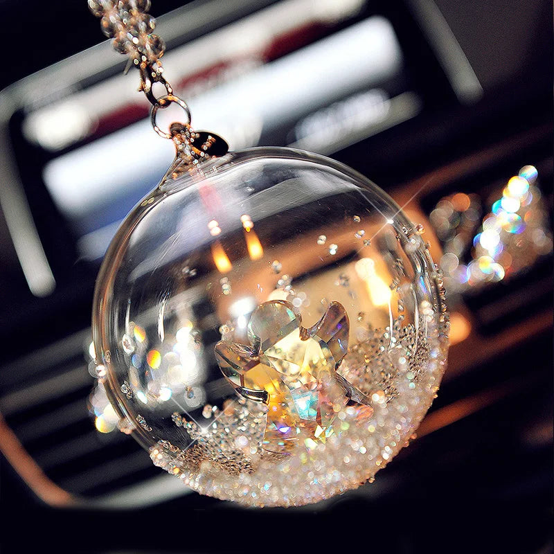 【クリスマス・イベント装飾】天使入りクリスタルボール オーナメント