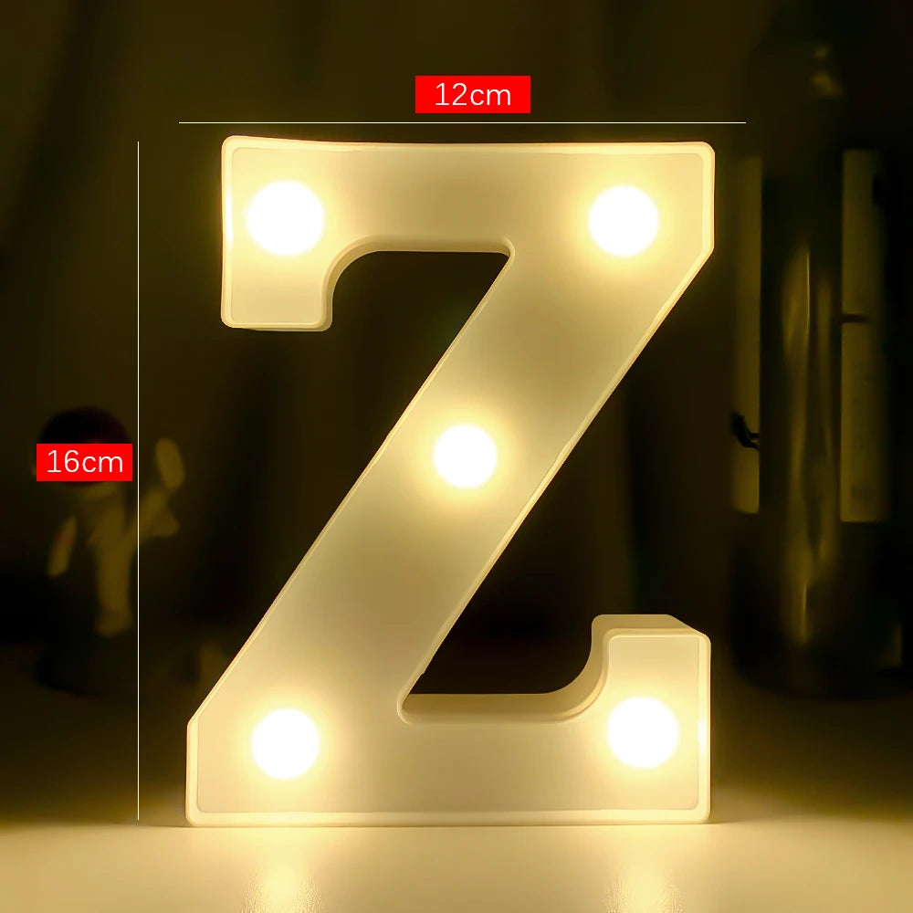 LEDナイトライト 【アルファベット・数字型】(乾電池式)