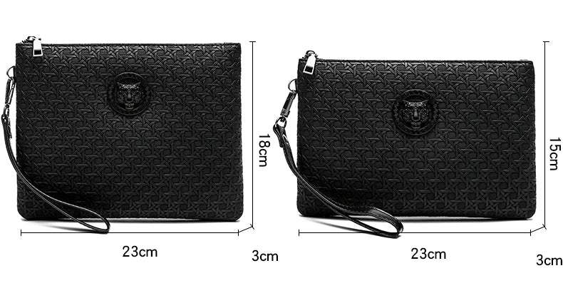 |イベント・ノベルティ用品 | 高品質PUレザーメンズビジネスクラッチバッグ