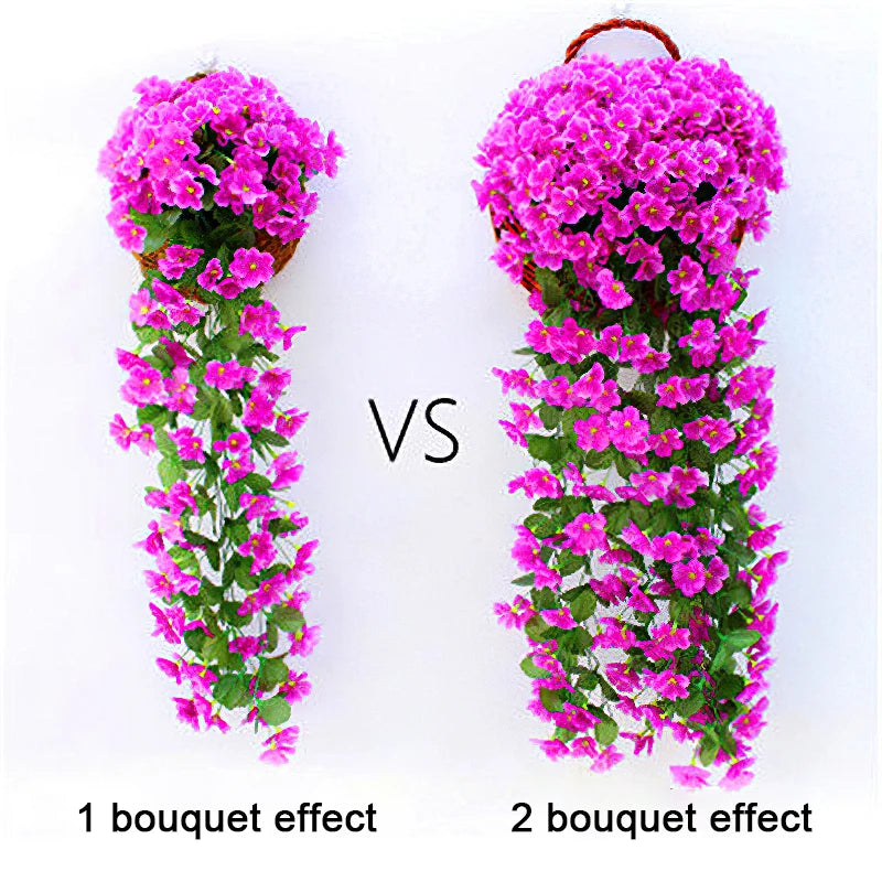 人工バイオレット 吊り下げフェイクフラワー