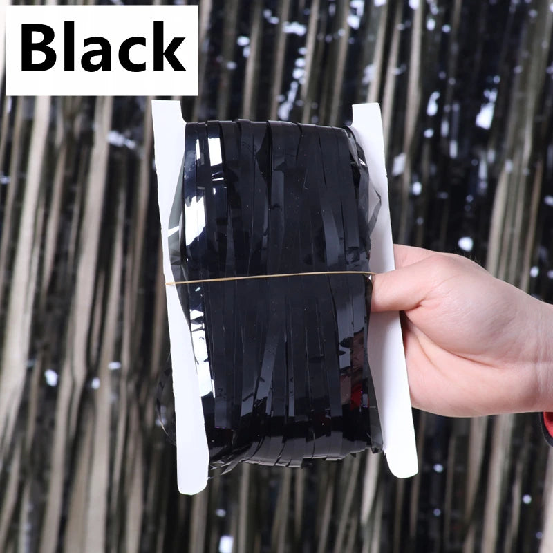 パーティー・インテリア用装飾 キラキラ!ホイル素材カーテン 光反射演出