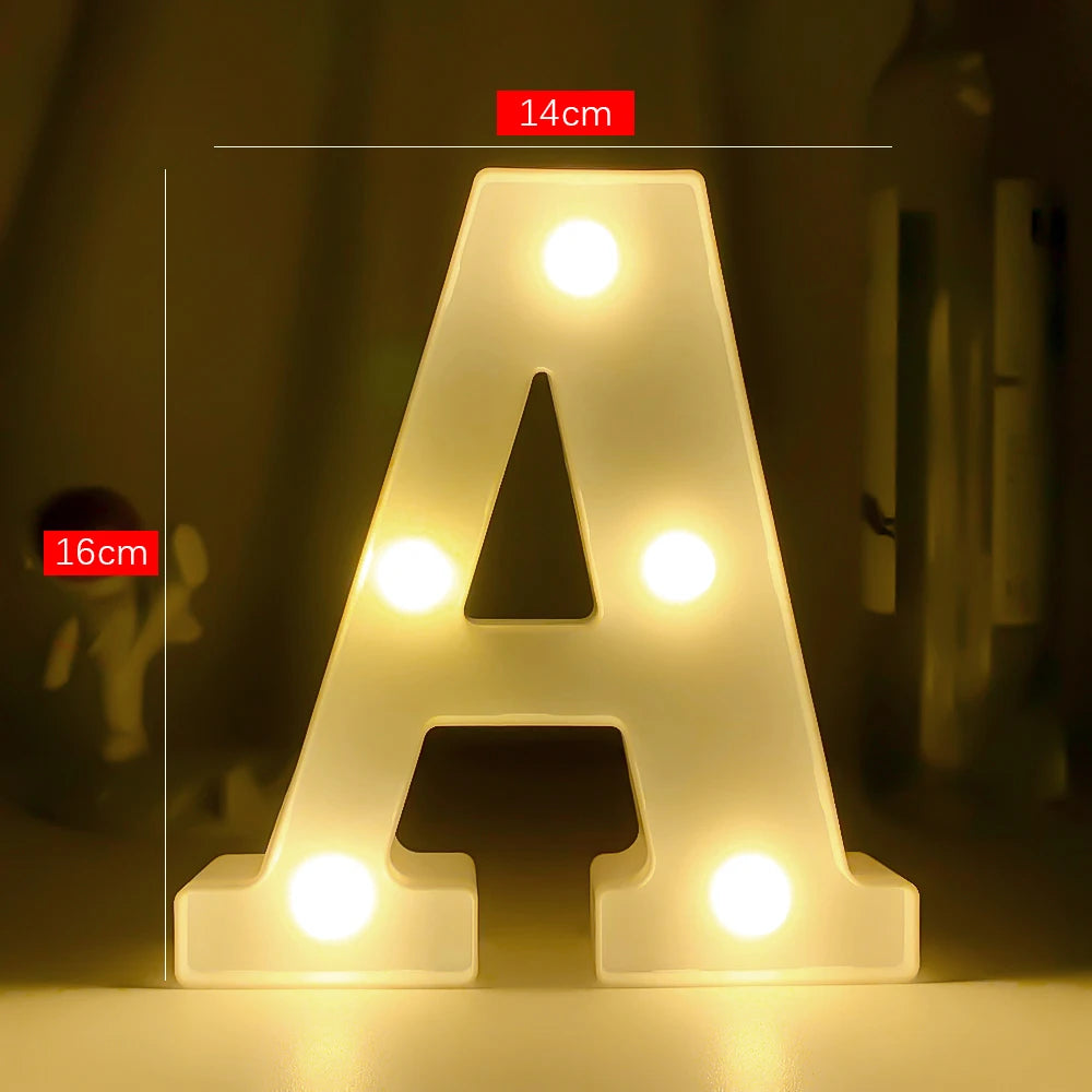 LEDナイトライト 【アルファベット・数字型】(乾電池式)