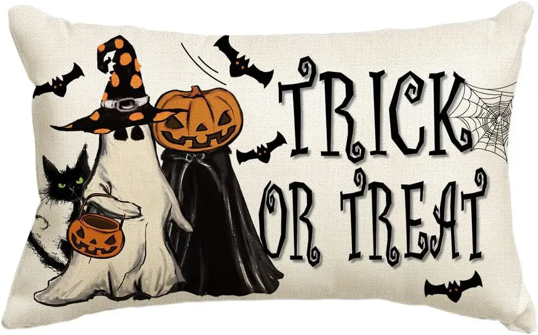 イベント・ハロウィングッズ|リネンクッションカバー30x50cm