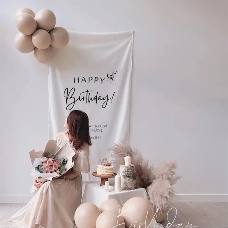パーティー装飾 布製バースデー用 壁面バナー 誕生日会用