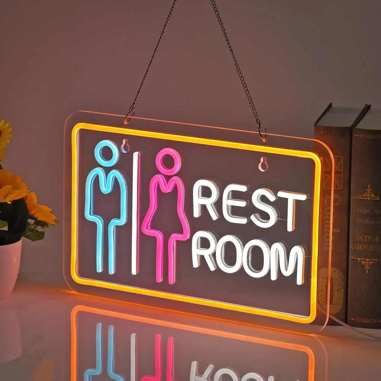 トイレ用LEDネオンサイン(ネオン看板) USB電源