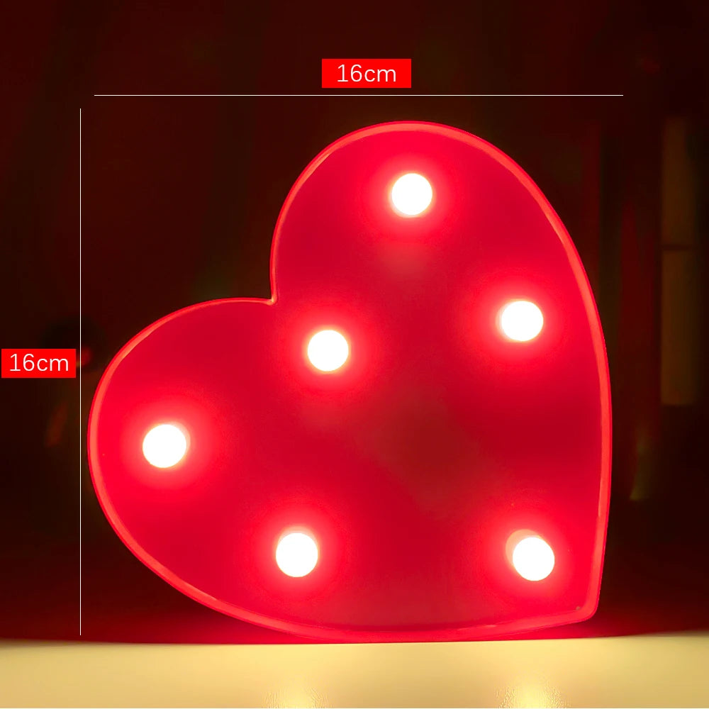 LEDナイトライト 【アルファベット・数字型】(乾電池式)