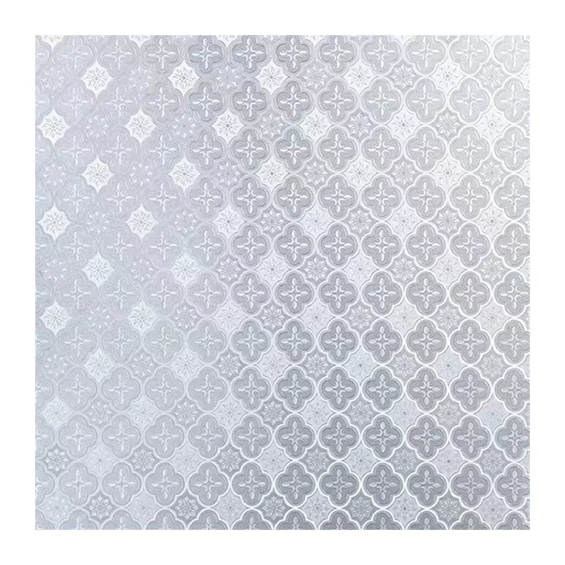 【静電気吸着】レトロなベゴニアの花柄ガラスフィルム / UVカット&断熱効果