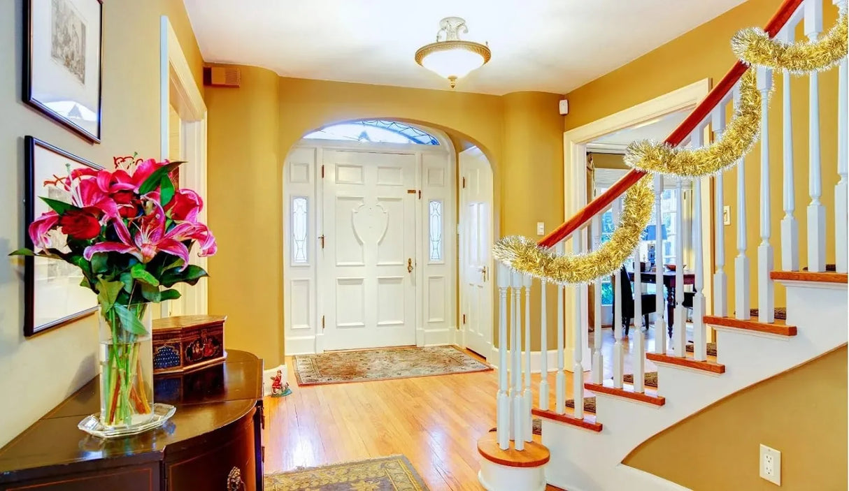 クリスマスリース|メタリックストリーマー 緑 2m