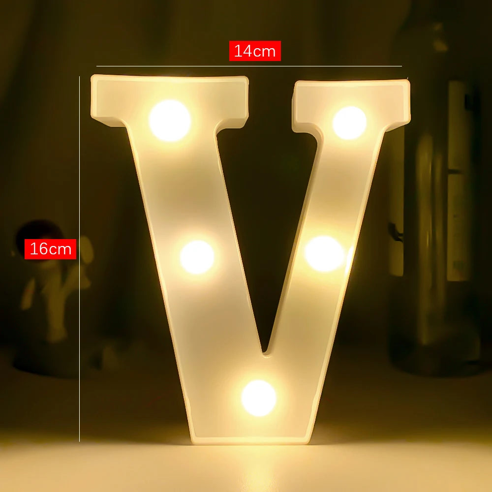 LEDナイトライト 【アルファベット・数字型】(乾電池式)